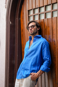 Blue Linen Shirt