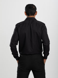 Black Dobby Pattern Shirt